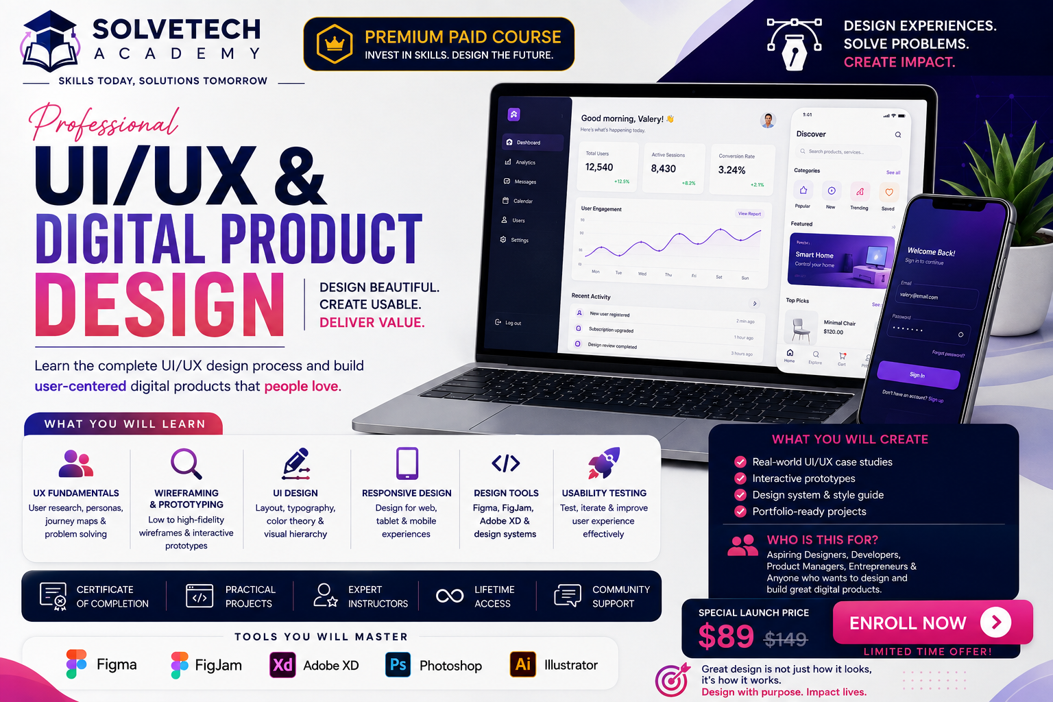 Professional UI/UX & Digital Product Design