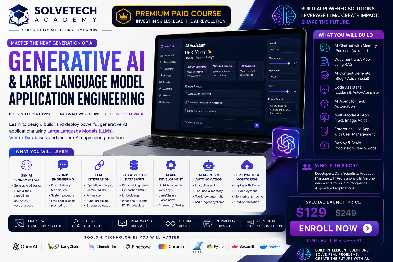 Generative AI & Large Language Model Application Engineering